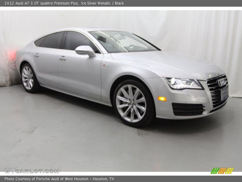 Ice Silver Metallic / Black 2012 Audi A7 3.0T quattro Premium Plus