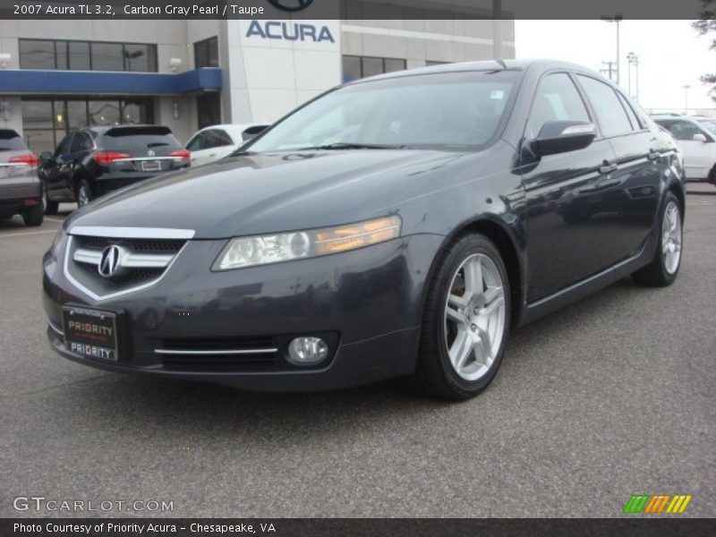 Carbon Gray Pearl / Taupe 2007 Acura TL 3.2