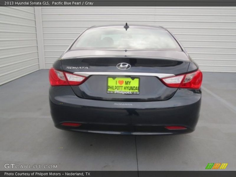 Pacific Blue Pearl / Gray 2013 Hyundai Sonata GLS