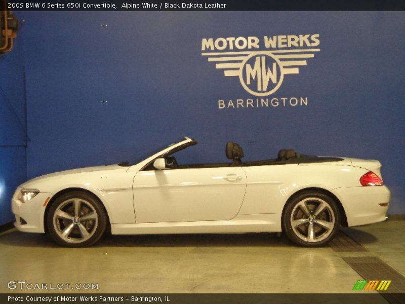 Alpine White / Black Dakota Leather 2009 BMW 6 Series 650i Convertible