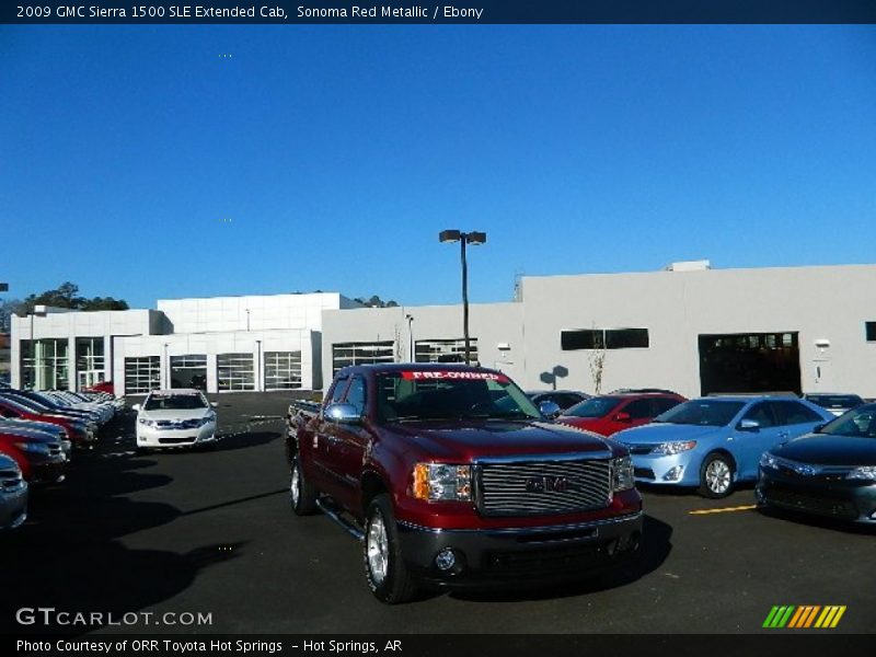Sonoma Red Metallic / Ebony 2009 GMC Sierra 1500 SLE Extended Cab