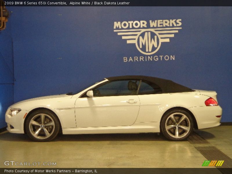 Alpine White / Black Dakota Leather 2009 BMW 6 Series 650i Convertible
