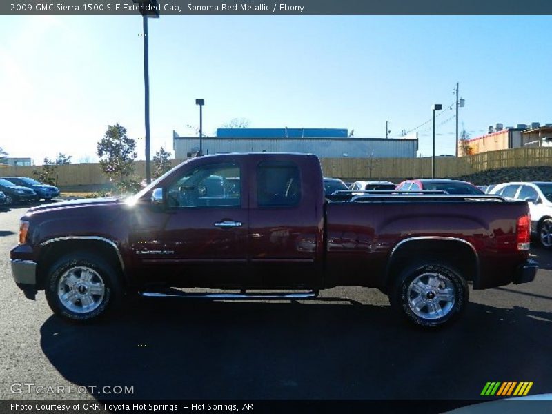 Sonoma Red Metallic / Ebony 2009 GMC Sierra 1500 SLE Extended Cab