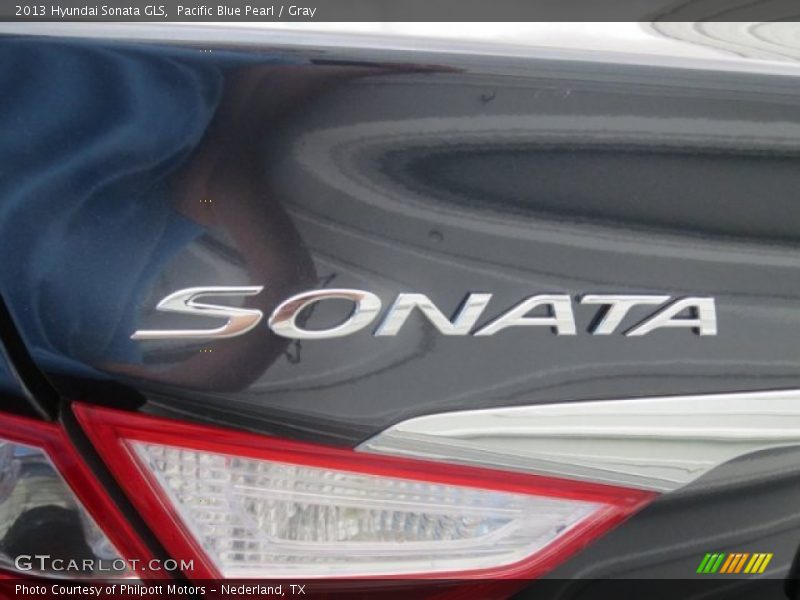 Pacific Blue Pearl / Gray 2013 Hyundai Sonata GLS