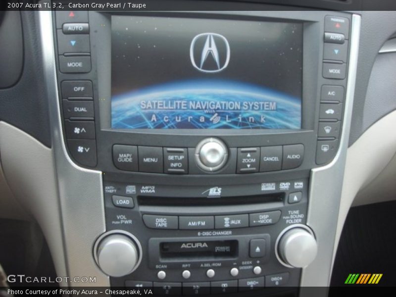 Carbon Gray Pearl / Taupe 2007 Acura TL 3.2
