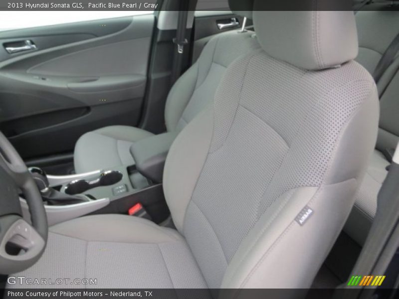 Pacific Blue Pearl / Gray 2013 Hyundai Sonata GLS