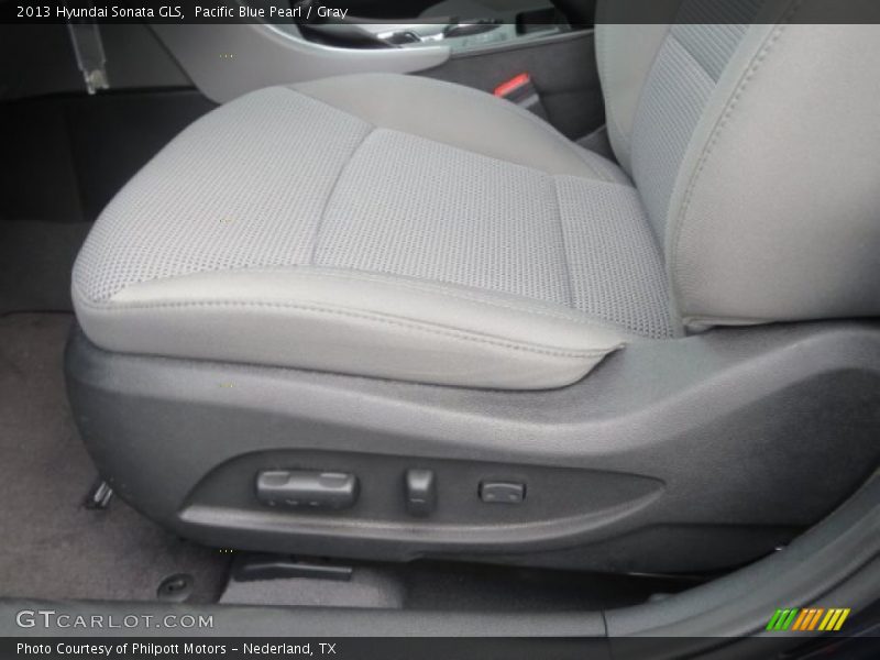 Pacific Blue Pearl / Gray 2013 Hyundai Sonata GLS