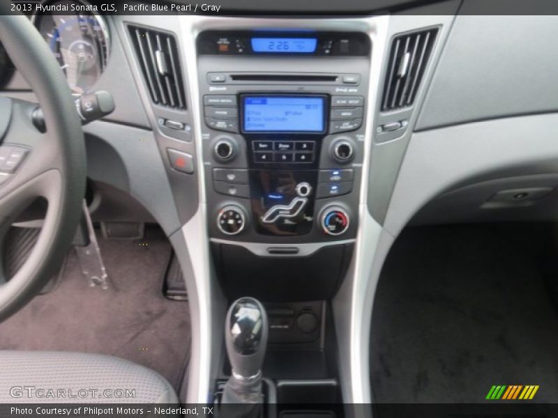 Pacific Blue Pearl / Gray 2013 Hyundai Sonata GLS