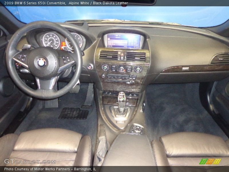 Alpine White / Black Dakota Leather 2009 BMW 6 Series 650i Convertible