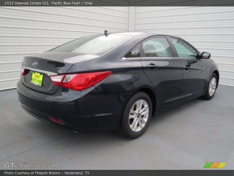 Pacific Blue Pearl / Gray 2013 Hyundai Sonata GLS