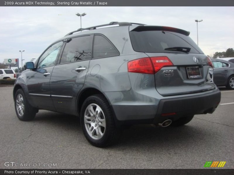 Sterling Gray Metallic / Taupe 2009 Acura MDX Technology