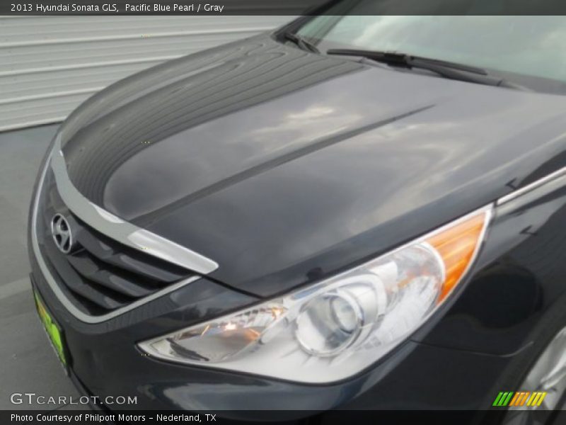 Pacific Blue Pearl / Gray 2013 Hyundai Sonata GLS