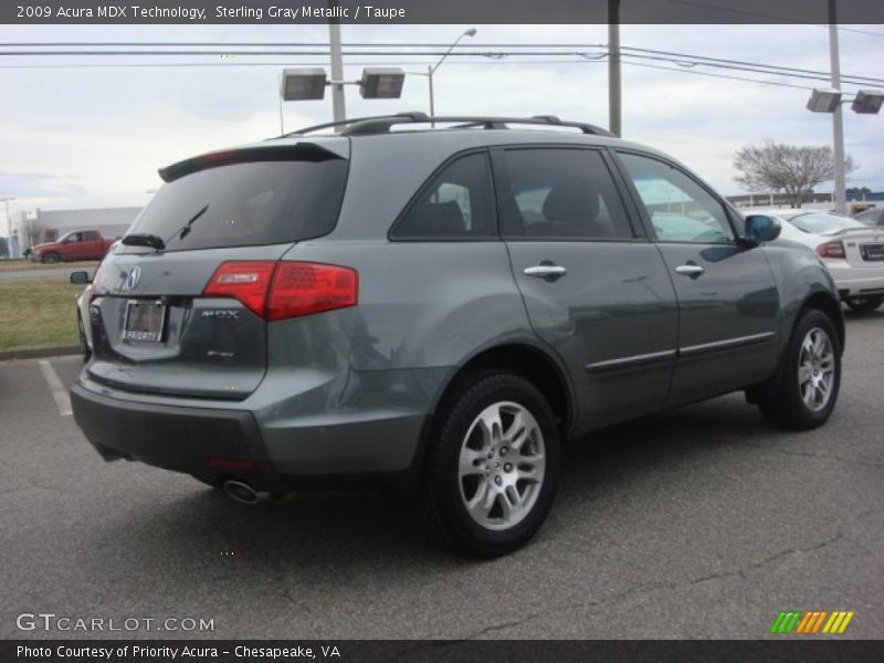 Sterling Gray Metallic / Taupe 2009 Acura MDX Technology