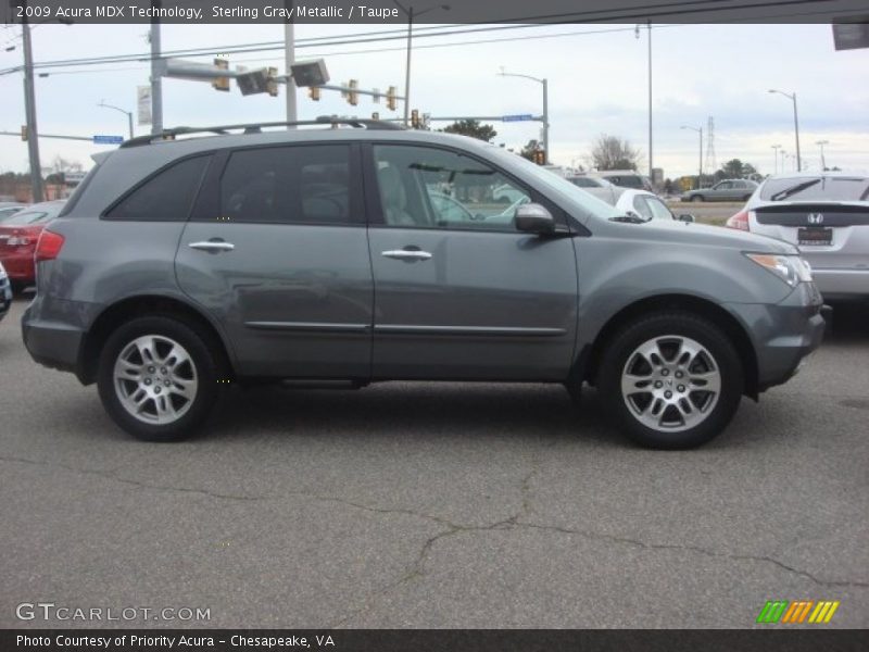 Sterling Gray Metallic / Taupe 2009 Acura MDX Technology