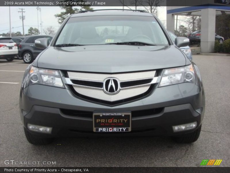 Sterling Gray Metallic / Taupe 2009 Acura MDX Technology
