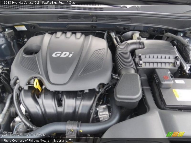 Pacific Blue Pearl / Gray 2013 Hyundai Sonata GLS