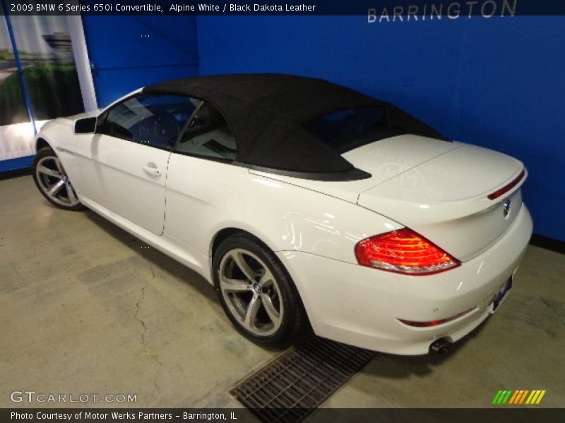 Alpine White / Black Dakota Leather 2009 BMW 6 Series 650i Convertible