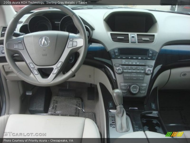 Sterling Gray Metallic / Taupe 2009 Acura MDX Technology