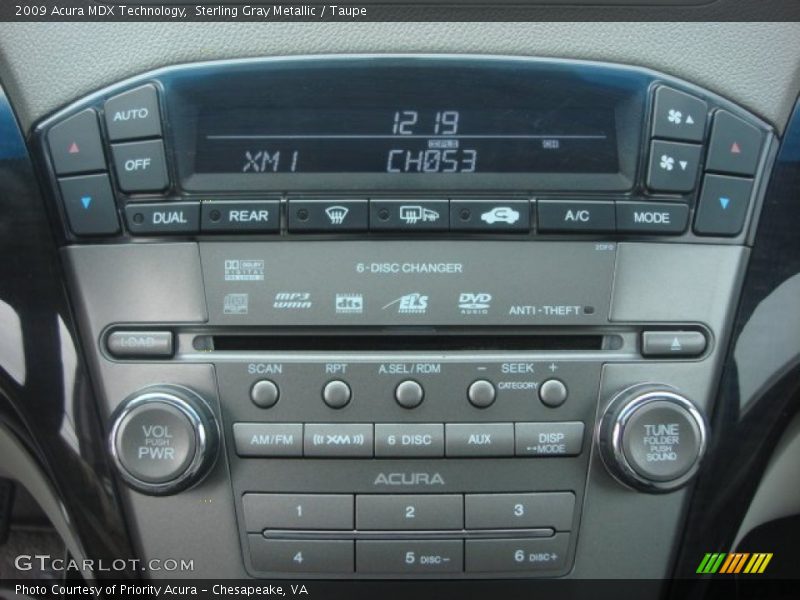 Sterling Gray Metallic / Taupe 2009 Acura MDX Technology