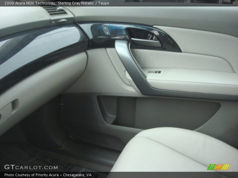 Sterling Gray Metallic / Taupe 2009 Acura MDX Technology