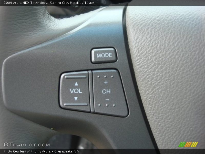 Sterling Gray Metallic / Taupe 2009 Acura MDX Technology