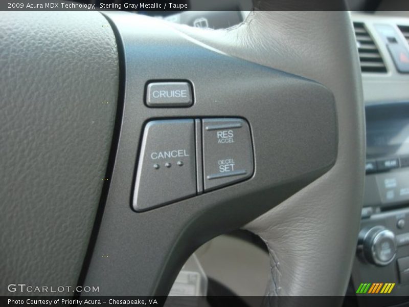 Sterling Gray Metallic / Taupe 2009 Acura MDX Technology