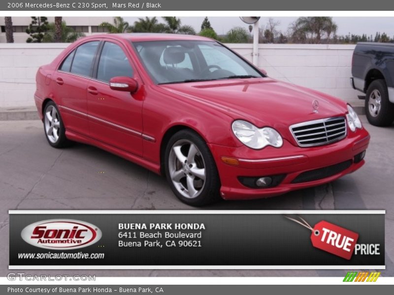 Mars Red / Black 2006 Mercedes-Benz C 230 Sport