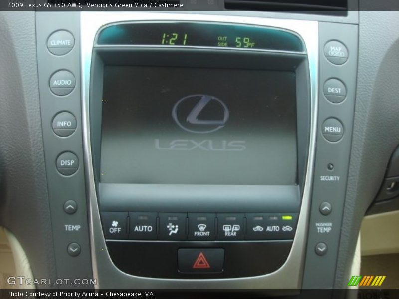 Controls of 2009 GS 350 AWD