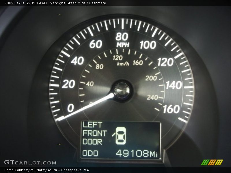 Verdigris Green Mica / Cashmere 2009 Lexus GS 350 AWD