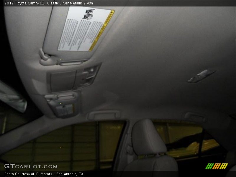 Classic Silver Metallic / Ash 2012 Toyota Camry LE