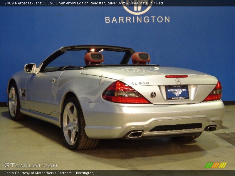 Silver Arrow Silver Metallic / Red 2009 Mercedes-Benz SL 550 Silver Arrow Edition Roadster