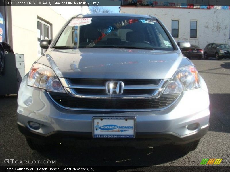 Glacier Blue Metallic / Gray 2010 Honda CR-V EX AWD