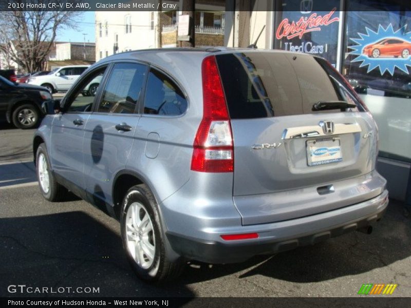 Glacier Blue Metallic / Gray 2010 Honda CR-V EX AWD
