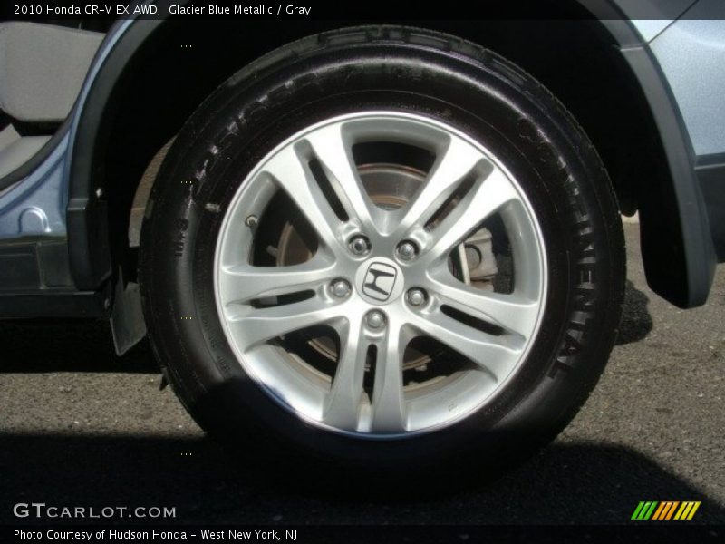 Glacier Blue Metallic / Gray 2010 Honda CR-V EX AWD