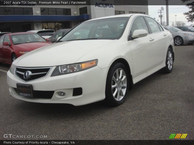 Premium White Pearl / Parchment 2007 Acura TSX Sedan