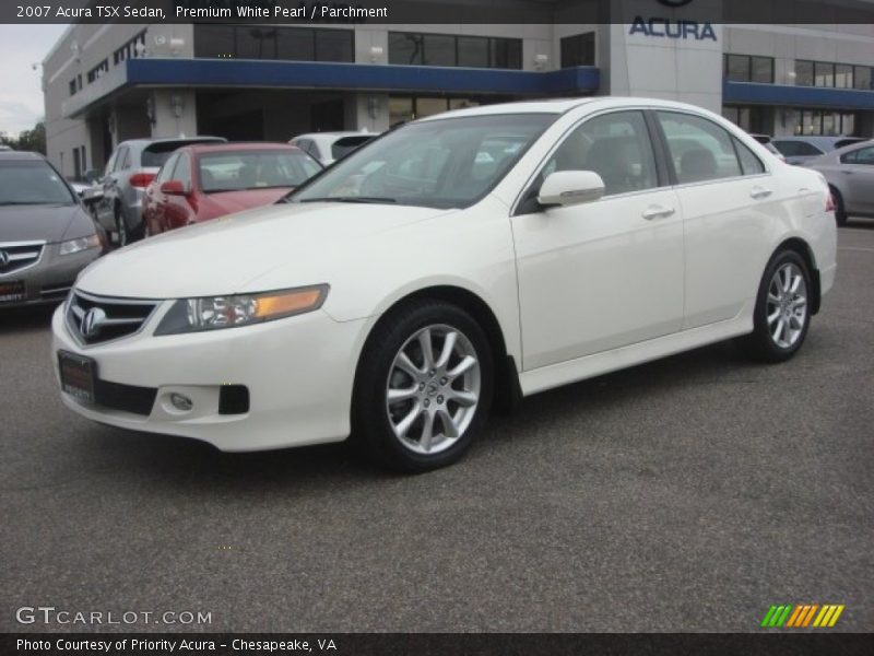 Premium White Pearl / Parchment 2007 Acura TSX Sedan