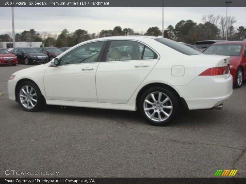 Premium White Pearl / Parchment 2007 Acura TSX Sedan