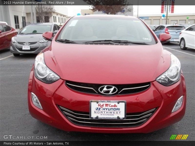 Red Allure / Beige 2013 Hyundai Elantra Limited