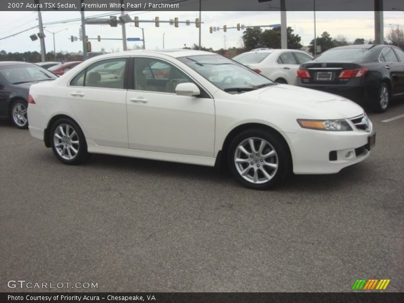 Premium White Pearl / Parchment 2007 Acura TSX Sedan