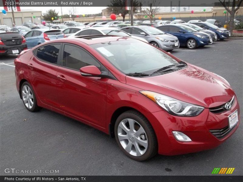 Red Allure / Beige 2013 Hyundai Elantra Limited