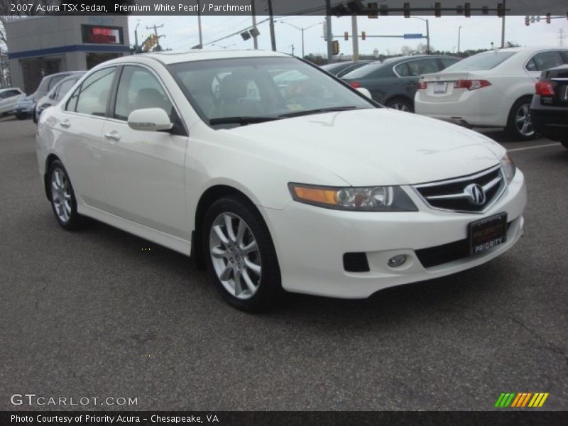 Premium White Pearl / Parchment 2007 Acura TSX Sedan