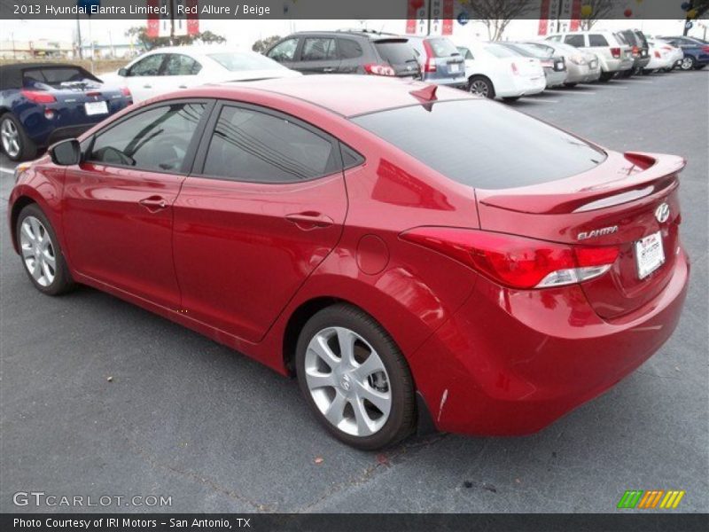 Red Allure / Beige 2013 Hyundai Elantra Limited