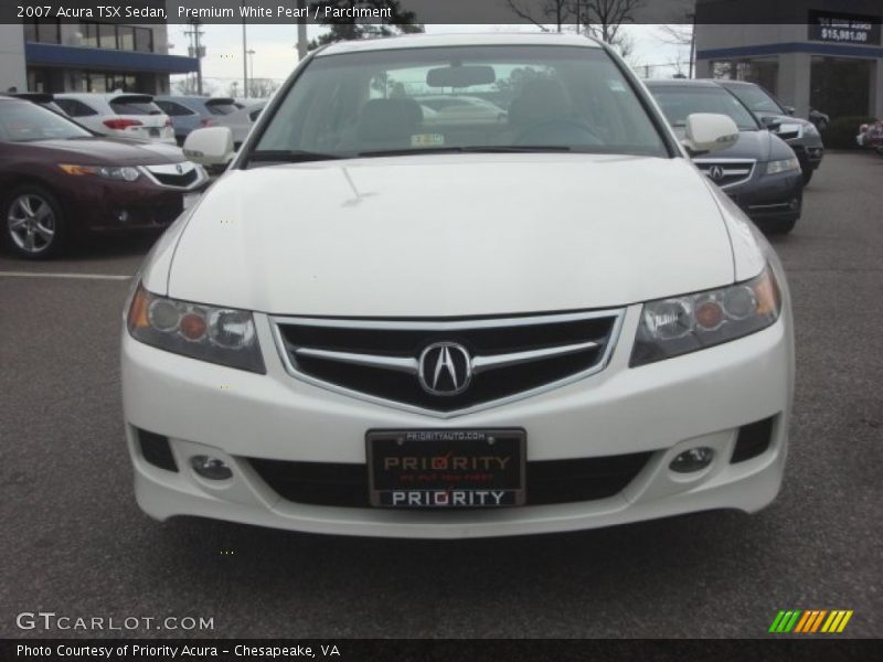 Premium White Pearl / Parchment 2007 Acura TSX Sedan