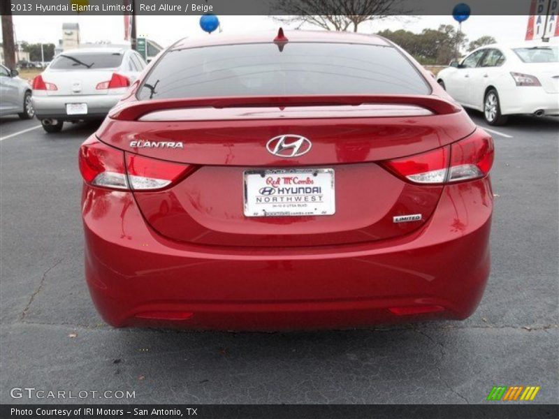 Red Allure / Beige 2013 Hyundai Elantra Limited