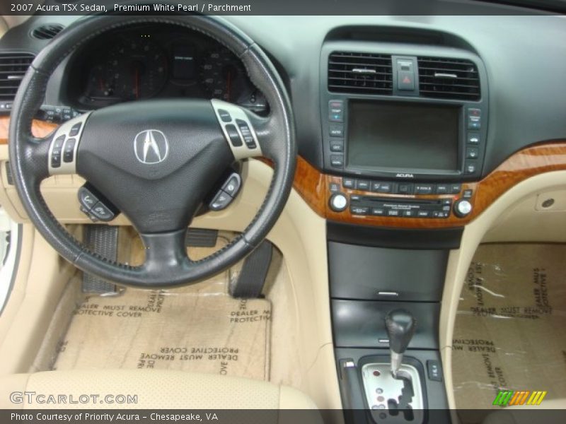 Premium White Pearl / Parchment 2007 Acura TSX Sedan