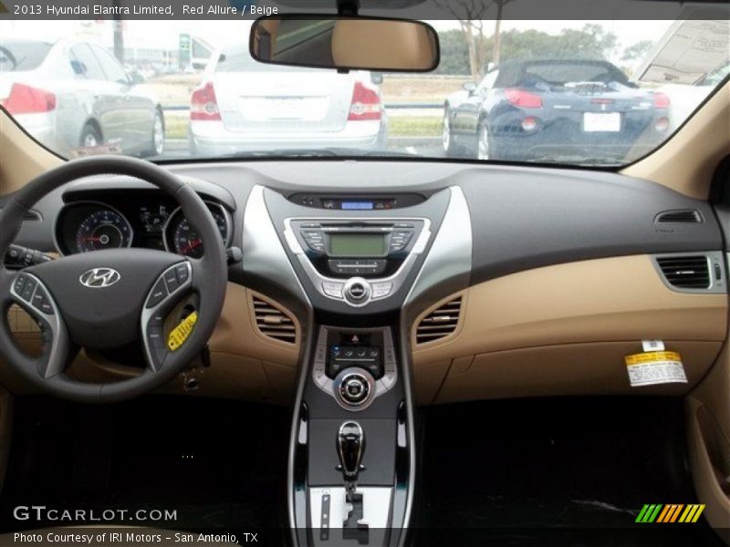 Dashboard of 2013 Elantra Limited