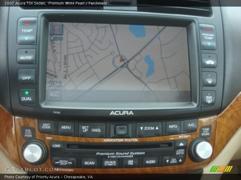 Navigation of 2007 TSX Sedan