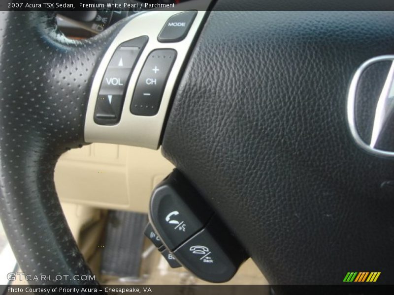 Premium White Pearl / Parchment 2007 Acura TSX Sedan
