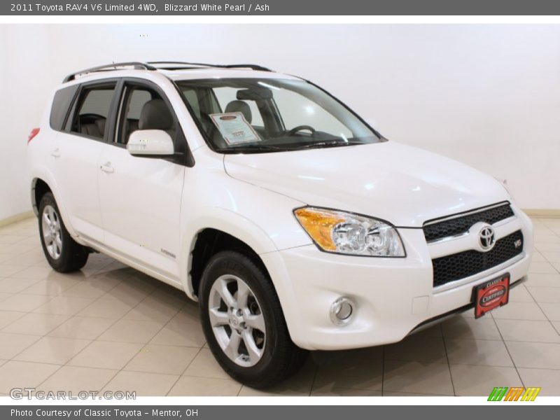 Blizzard White Pearl / Ash 2011 Toyota RAV4 V6 Limited 4WD