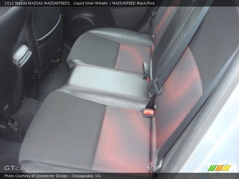 Rear Seat of 2012 MAZDA3 MAZDASPEED3